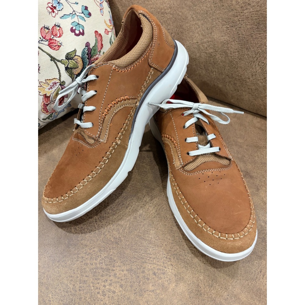 Clarks Gaskill Lace Mens Brown Nubuck Leather Lifestyle Sneaker Shoes 11M